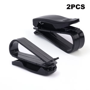 2PCS Universal Auto Sun Visor Glasses Car Accessories Box Sunglasses Clip Card Ticket Holder Stand Fastener Case Eyeglasses