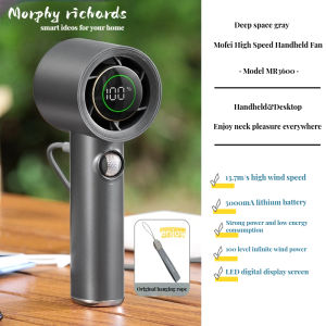 Morphy Portable Mini USB Fan Handheld Desktop Fan Rechargeable Strong Wind Low Noise Personal Small Cooling Fan