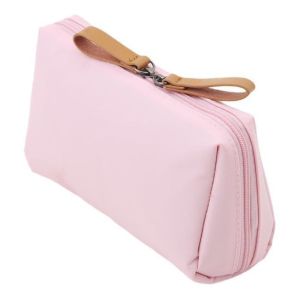 WAYCAI Solid Color Shellfish Bag Wash Bag Small Makeup Bag Travel Cosmetic Pouch Women Girls Storage Mini Handbag