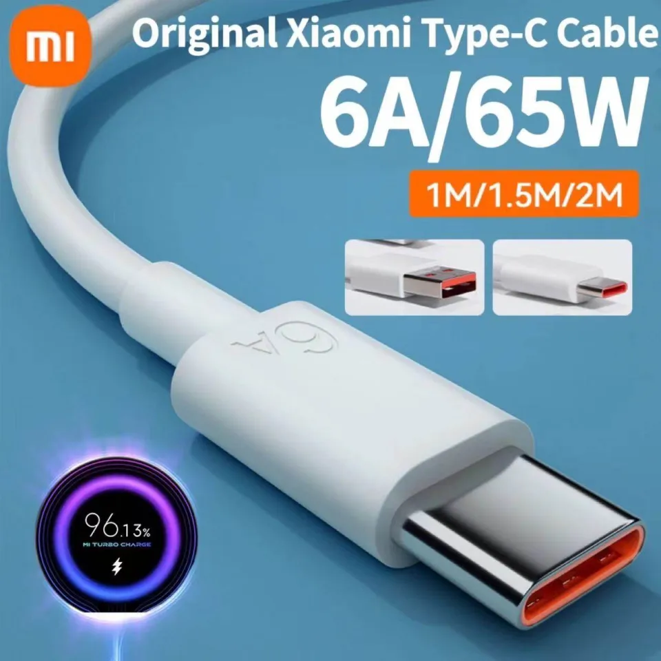 Original Xiaomi 6A 120W Usb Type C Cable Turbo Charge USBC Charger