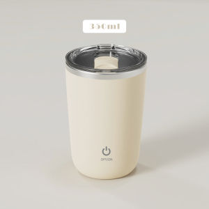 Vision 350ml Automatic Self Stirring Mug USB Rechargeable Coffee Tea Mixing Cup Mug Stainless Steel Magnetic Mixing Mug Cawan Kopi Portable Thermal Insulation Stirring Cup
