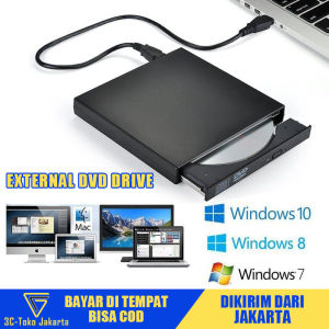 (Dikirim Dari Jakarta) CD ROM Drive External DVD Drive Slim Portable Optical Drive Writer Burner Rewriter Untuk PC /Laptop