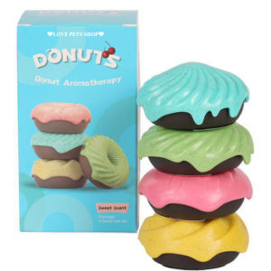 Sáp thơm khử mùi hôi Chó Mèo hình bánh Donut (1 Hộp: 4 cái) mẫu mới - Hara Pet Store