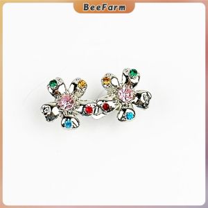 BF. Rhinestone Flower Tighten Waist Buckle Pins Waist Clip Adjustable Snap Detachable 1 Set