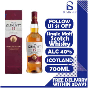 The Glenlivet 15 Year Old Single Malt Scotch Whisky 700ml - Rich & Complex Perfect for Gifting