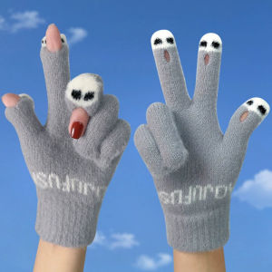 ถุงมือถักแบบไม่มีนิ้วสัมผัสหน้าจอสำหรับฤดูใบไม้ร่วงและฤดูหนาวรุ่นใหม่