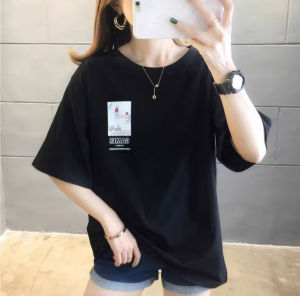 MIZUKI Casual Oversize Loose Womens T-shirt Summer Celebrity T-shirt Top Clothes B-A2