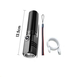 10000 LM mini powerful led flashlight xhp50 built-in battery 3 modes usb rechargeable flash light edc torch lamp flashlights