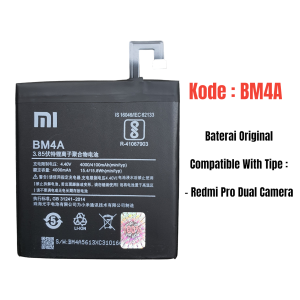Baterai Battery Batre For Xiaomi BM4A Redmi Pro Dual Camera