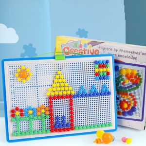 Mainan anak | Mainan edukasi anak 2 tahun | Puzzle 3d | 65-Mozaic Mushroom Tail