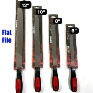 YUKIDO Kikir Besi Baja Gepeng Kikir + gagang karet 6" 8" 10" 12" flat patar gepeng 150mm 200mm 250mm 300mm kikir baja plat 6 8 10 12 inch