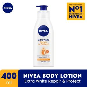NIVEA Body Lotion Extra Bright Repair & Protect SPF15 380ml - Hand body lotion moisturizer mencerahkan kulit kusam rusak badan glowing brightening tone up melembabkan kering SPF UV matahari sunscreen - 40x Vitamin C Grapeseed oil 8 Super food