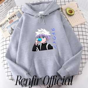 Sweater Hoodie Anime Anak Laki-Laki Motif Kilua Untuk Umur 2-15 Tahun