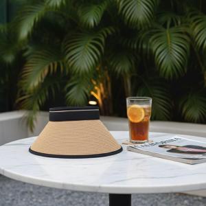 Empty Top Women Girls Visors Casual Foldable UV Protection Beach Hat Straw Cap Sun Hats Sunshade