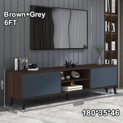 Meja TV Rak Tv 180cm Bufet TV Minimalis Kayu Meja TV Ikea Cabinet TV Serbaguna Kayu Modern Murah