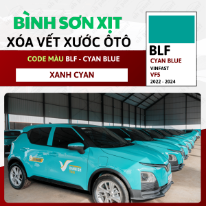 Sơn Xịt Xóa Vết Xước Cho Xe VINFAST VF5 Màu TAXI XANH SM code BLF - CYAN BLUE Chính Hãng OH PAINT Chất Lượng Cao