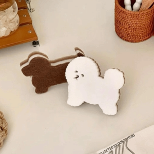 MNTT 4pcs Cartoon Dog Shape Sponge Scrubber 3-Layer Non-Scratch Dual Sided Kitchen Brush Poodle Dishwash Puppy Sponge Rub Kitchen