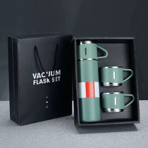 Termos Sultan Vacuum Flask Set 3 Cangkir Kopi  Air Panas Tahan Lama 24 Jam Stainless Ori Kemasan Box