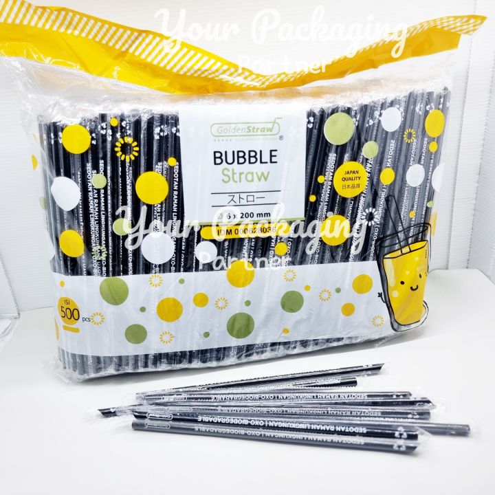 SEDOTAN THAI TEA / KOPI HITAM STERIL 6MM 20CM BUNGKUS PLASTIK LURUS