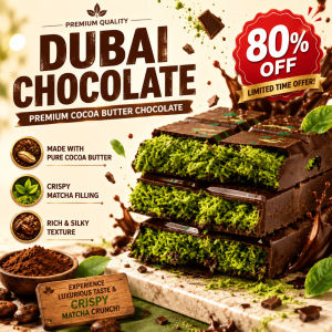 [HOT DEAL] Dubai Chocolate Bar 30g – Premium Crunchy Socola with Cocoa & Matcha Delicious Snack