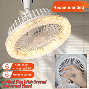 Led Ceiling Fan Light Remote Control Dimmable Fan Lamp Brightness Adjustable Adjustable 2 Colors &3 Wind Speed Home Fan Light