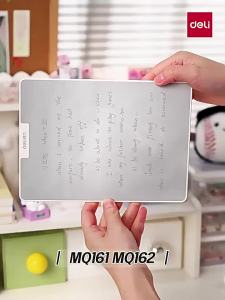 Desktop Erasable Whiteboard Message Board Double-sided Notice Memo Board with Stand Deli Papan Putih Meja Papan Mesej Memo Boleh Padam Dua Muka Pejabat Kafe Premium Quality High Performance