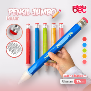 [BEC] Colorful Big Pensil 33cm Pencil Skatsa Besar Jumbo Kayu Pensil Mainan Edukasi Anak Alat Tulis | Pensil Jumbo Besar Mainan Pencil Pensil Jumbo Hiasan Photo Kado Alat Tulis Anak-anak