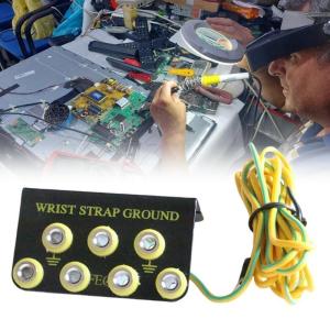 Multifunction ESD Grounding Outlet with L Shape Design Secure Static Discharge for Electronics Assembly Lab Use