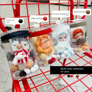 BEAUTYLADIES พร้อมพวงกุญแจด้วย ถุงใส่ตุ๊กตากลางแจ้งแบบใส ☃ Bu crybaby ตุ๊กตา skullpanda เคสป้องกัน BU กระเป๋าป้องกันตุ๊กตา จอแสดงผลที่ชัดเจน กระเป๋าแสดงตุ๊กตากลางแจ้ง อุปกรณ์เสริมตุ๊กตา