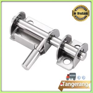 2PCS Slot Pintu Silver 2" /Jendela Plat Tebal Grendel 2 Inch Inci