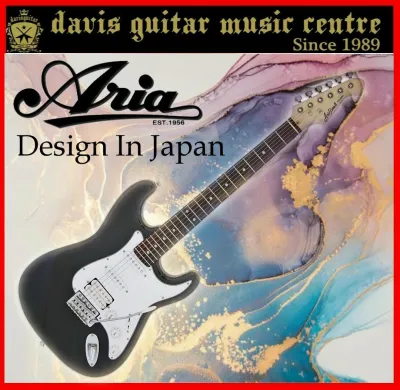 Aria Electric Guitar STG-004 Black Design In Japan