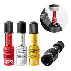 SPUNO Aluminum Alloy Road Bicycle Air Fork Fork Accessory Bicycle Parts Rust-Proof Nozzle Conversion AV Extension Fork Inflatable Valve Adapter