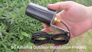 Reinforce 5G 4G GSM Outdoor Wifi Omni 600~6000Mhz High Gain 12Dbi External Waterproof Antenna With Bracket SMA Male