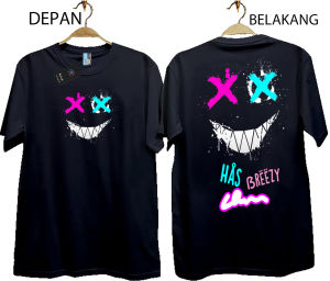 Kaos Pria Atasan Pria dan Wanita Tshirt Pria Distro Depan Belakang Khusus Hitam