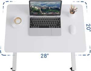 Mxtark Meja Ergonomi Standing Desk Adjustable Height 28 inci dengan Roda - Desain Kontemporer