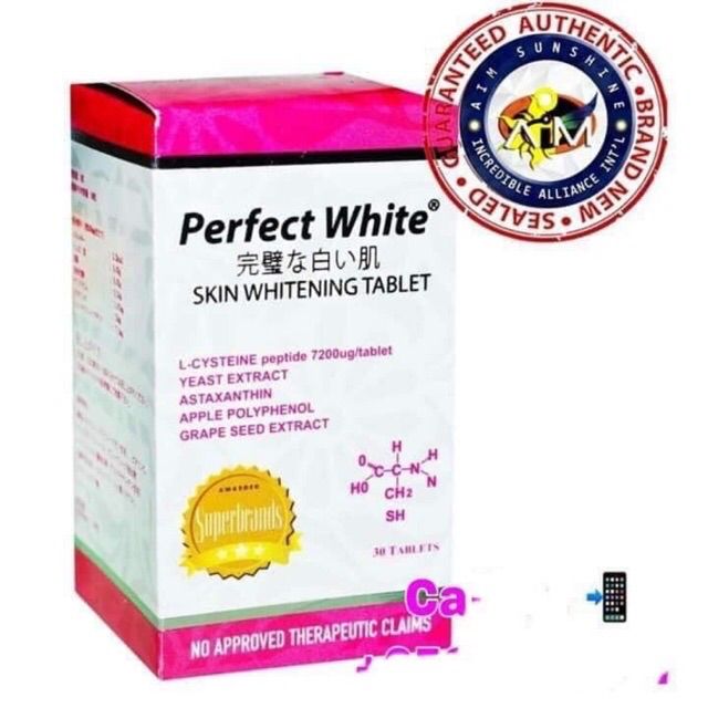 aim global glutathione PERFECT WHITE 30 tablet Creme Glutathione Extra Fort suggested:multi-collagen-peptides-powder-platinum-biotin-keratin-vitamin-supplement-stick-pack Опаковка::5mg