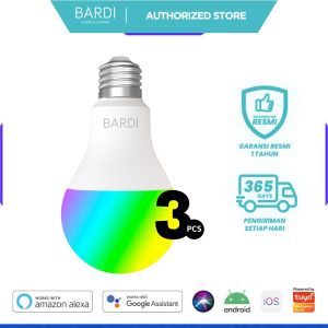 [3 PCS] BARDI Smart LED Light Bulb RGB+ WW 12W Wifi Wireless IoT Home