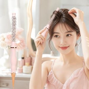 GIORGIONE Dẫn nhiệt Lược cuốn tóc xoăn Ống nhôm Vòng tròn Lược uốn tóc Thời trang Chuyên nghiệp Lược chải tóc nóng Tóc Ngắn Đến Vừa
