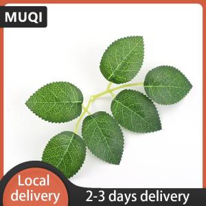 [COD] MUQI Ship within 24 hours 10 30 50pcs Rose Leaves Artificial Greenery Rose Flower Leaves DIY Craft