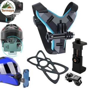 Termaya Motorcycle Helmet Chin Mount Phone Holder Action Camera Stand for GoPro Hero Insta360 Mobile Phone Accessories