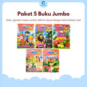 Paket 5 dan 8 Buku Mewarnai dan Belajar Anak Buku Gambar Anak Belajar Mewarnai Besar Jumbo