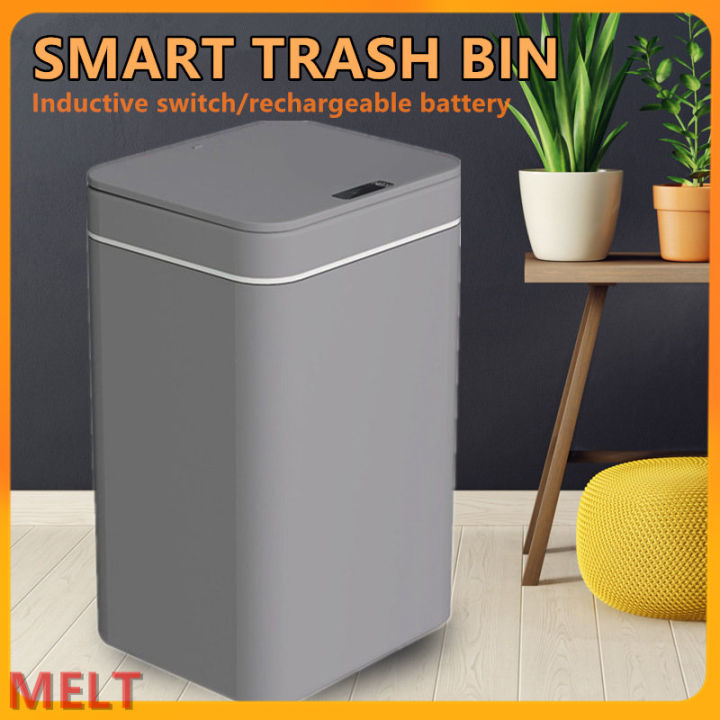 Rechargeable Smart Induction Trash Can Automatic Dustbin Bucket Garbage