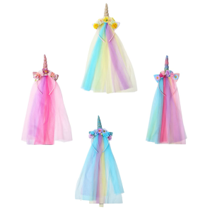 Horn Fashionable Head Hoop Colorful Hair Ornament Hair Styling Tool for Children Adults Photo Props