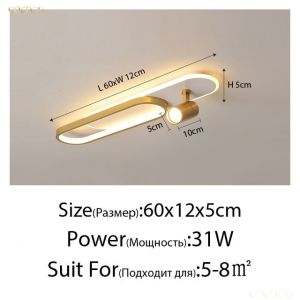 Modern Black Ceiling Light Fixture with Adjustable Spotlights For Bedroom Living Room