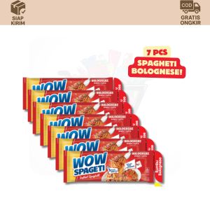 Wow Spageti Bolognese Rasa Asli 7 Pcs - Mi Instan Spaghetti