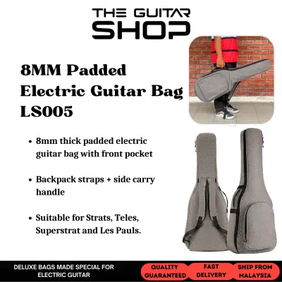 Deluxe 8mm Padded Lead Electric Guitar Bag ( LS005 )