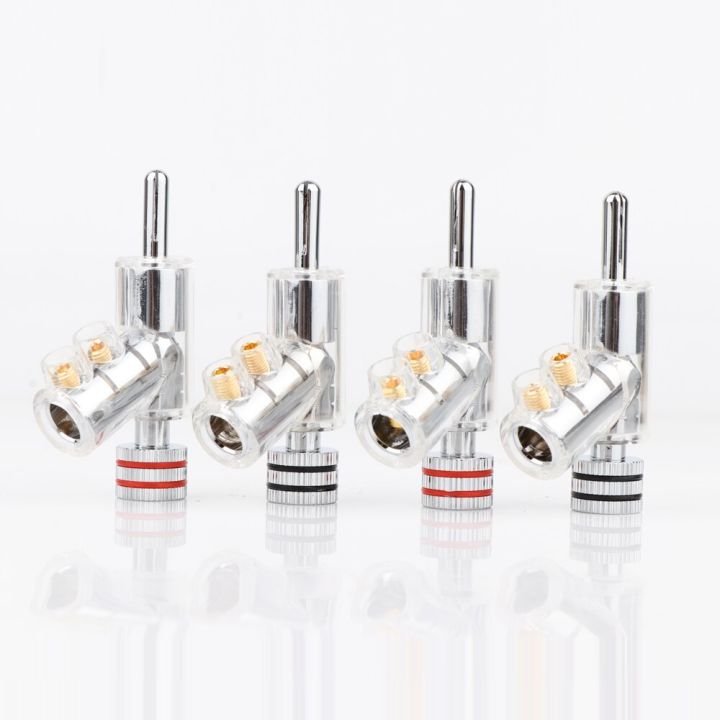 4-Pack Pure Copper Banana Plugs For Speaker Wire – HiFi Audio DIY Connector Kit