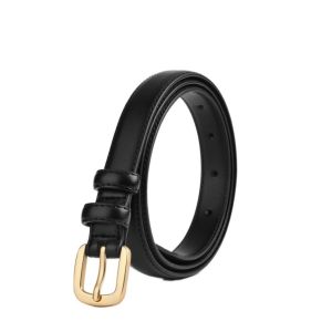 TROVA with Jeans Belt Leather Fashion Belt Strap Black  Buckle Korean Style Waistband Multi Colored Korean Version PU Leather Waist Belt Spicy Girl