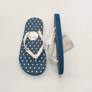 รองเท้าแตะ Hippo Bloo HPD3 สีเทอควอยซ์ตัดครีม สายเล็ก ลายจุด ใส่ได้ทั้งชายหญิง เลือกสีได้ รองเท้าอยู่บ้าน รองเท้าแตะหูหนีบ รองเท้าแตะ แบรนด์คนไทย