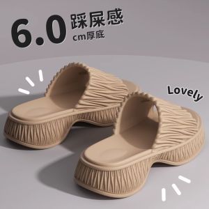 6.0Cm WomenS Summer Outdoor Fashion Beach EVA Non-Slip Odor-Resistant Height-Increasing Thick-Soled Sandals